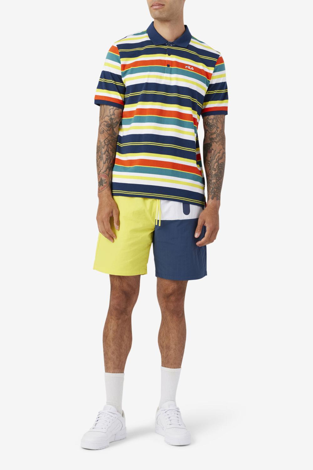 Men Polo &amp; Rugby Shirts | FILA Fazla Polo 848 CHERRY TOMATO / BLAZING YELLOW