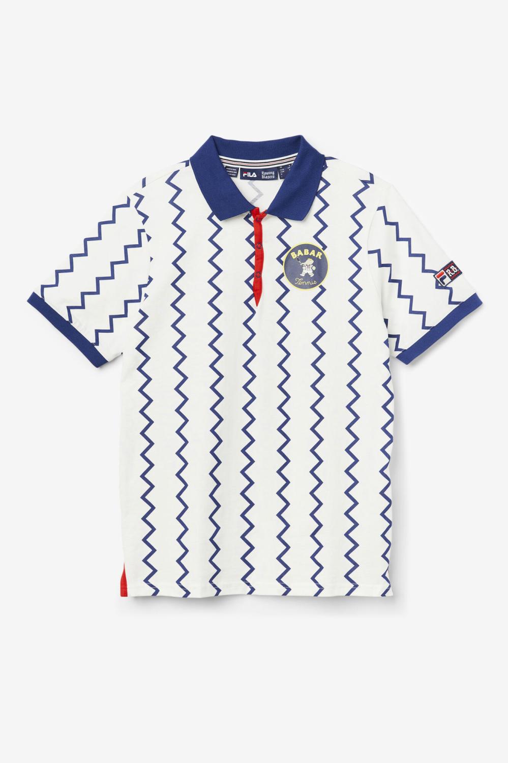 Men Polo &amp; Rugby Shirts | FILA FILA X RB Babar Guye Polo 103 SNOW WHITE / BEACON BLUE / FIREY RED