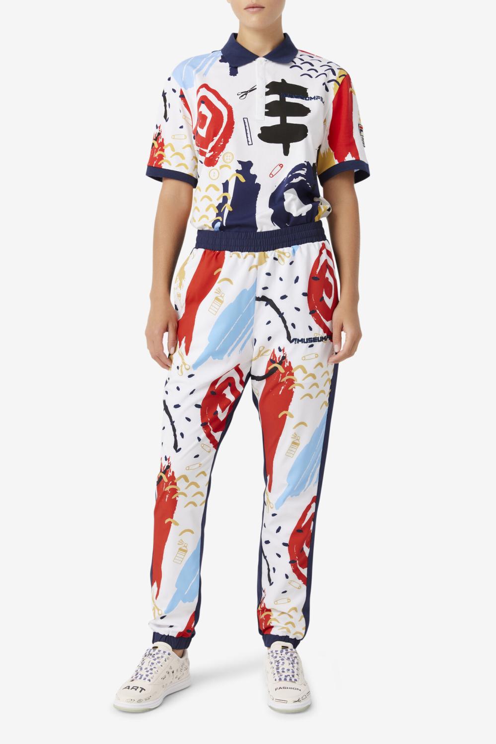 Men Polo &amp; Rugby Shirts | FILA FILA X The Museum Printed Polo 100 WHITE / PEACOAT / RED