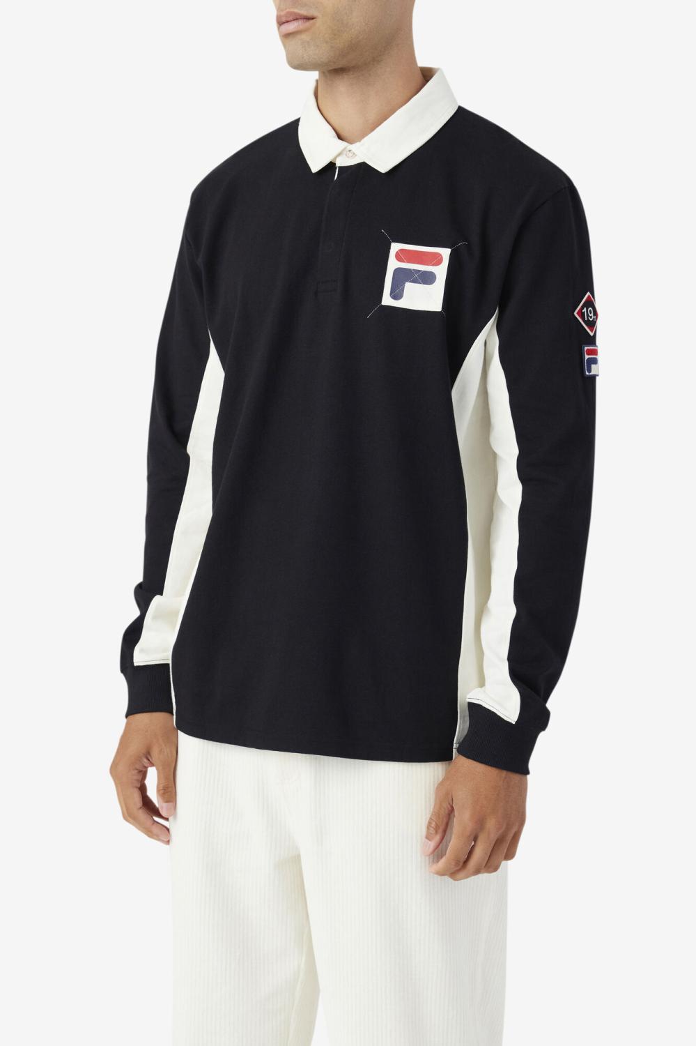 Men Polo &amp; Rugby Shirts | FILA Filmore Rugby 001 BLACK / EGRET