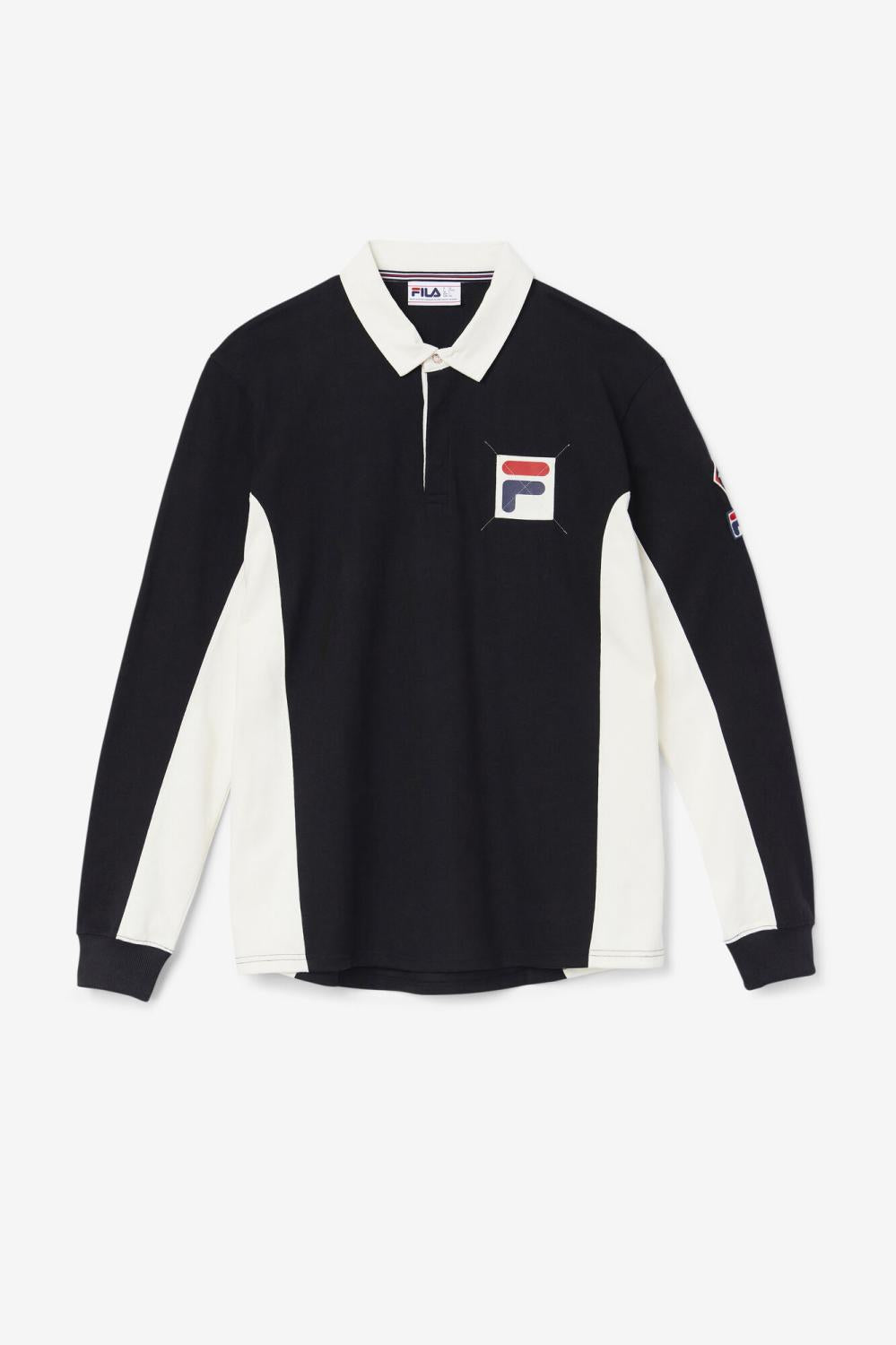 Men Polo &amp; Rugby Shirts | FILA Filmore Rugby 001 BLACK / EGRET