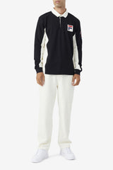 Men Polo &amp; Rugby Shirts | FILA Filmore Rugby 001 BLACK / EGRET
