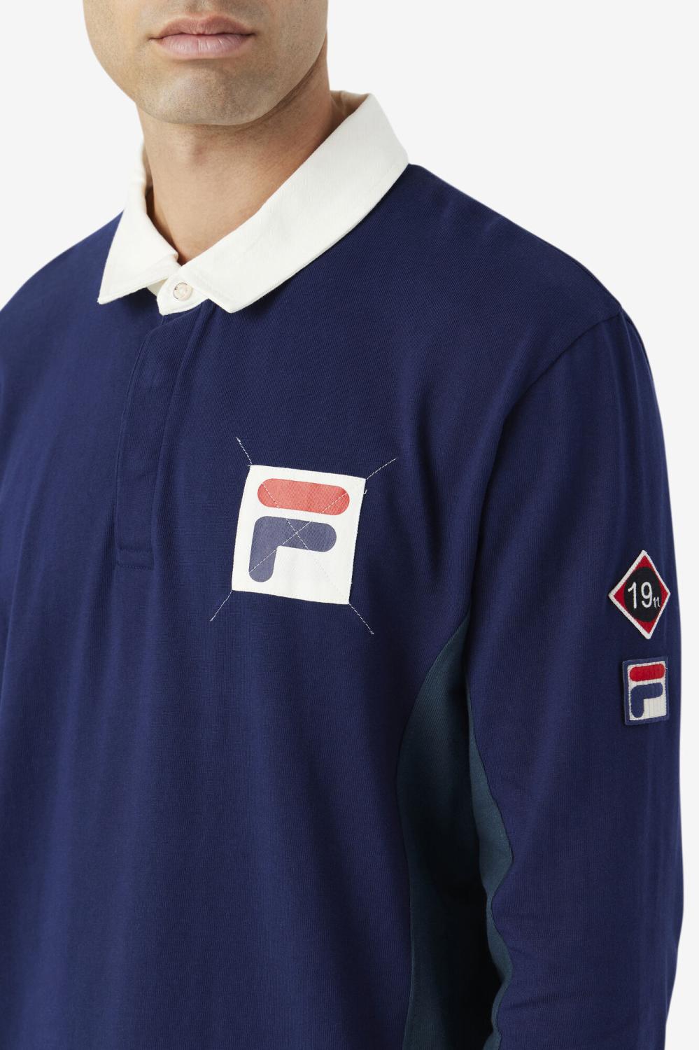 Men Polo &amp; Rugby Shirts | FILA Filmore Rugby 410 FILA NAVY / DARK TEAL / EGRET