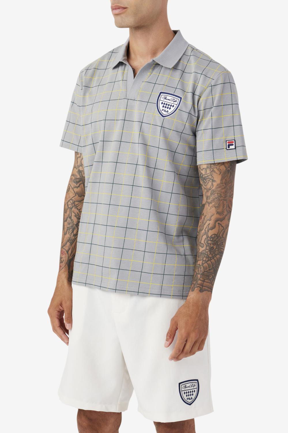 Men Polo &amp; Rugby Shirts | FILA Mand Polo 042 MONUMENT / BLAZING YELLOW / JUNE BUG