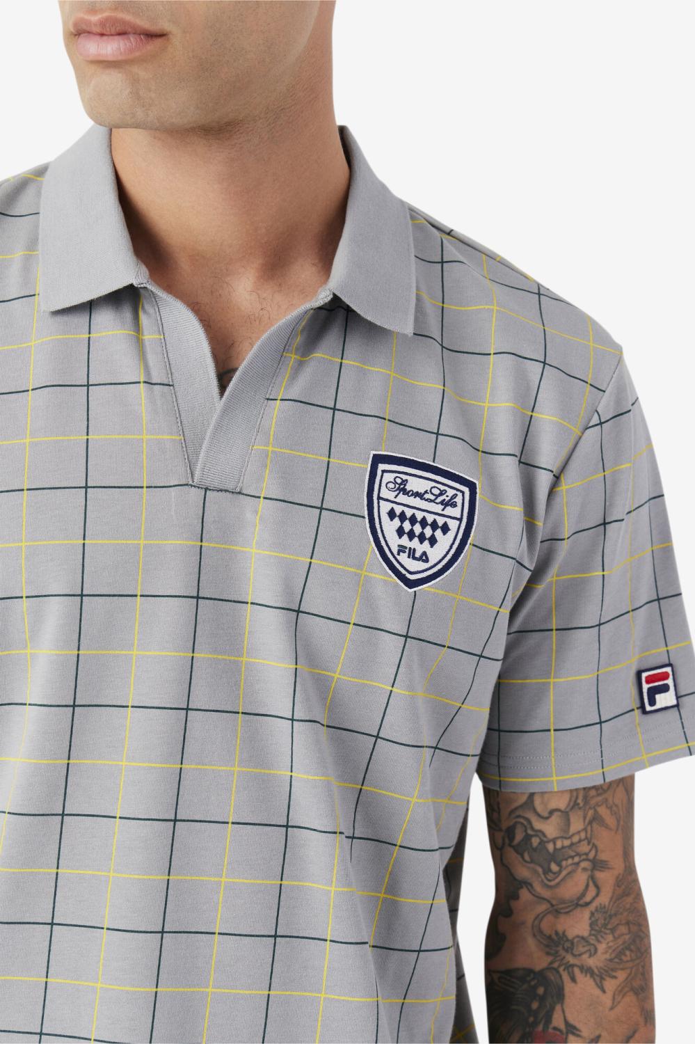 Men Polo &amp; Rugby Shirts | FILA Mand Polo 042 MONUMENT / BLAZING YELLOW / JUNE BUG