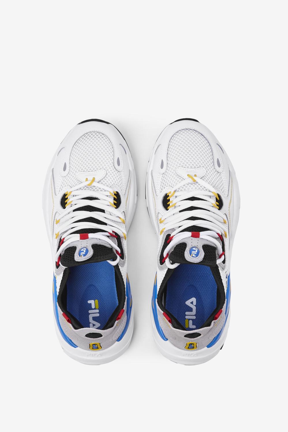 Men Ray Tracer | FILA Men's Ray Tacer Evo 2 117 WHITE / BLACK / ELECTRIC BLUE