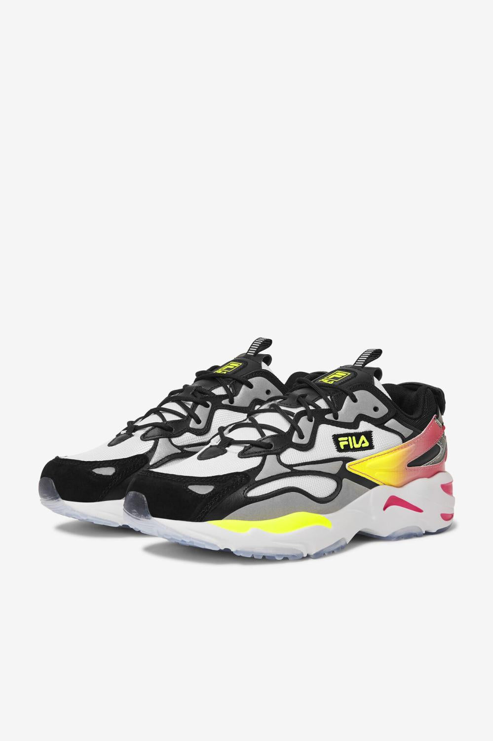 Men Ray Tracer | FILA Men's Ray Tracer Apex 115 WHITE / BLACK / SAFETY YELLOW