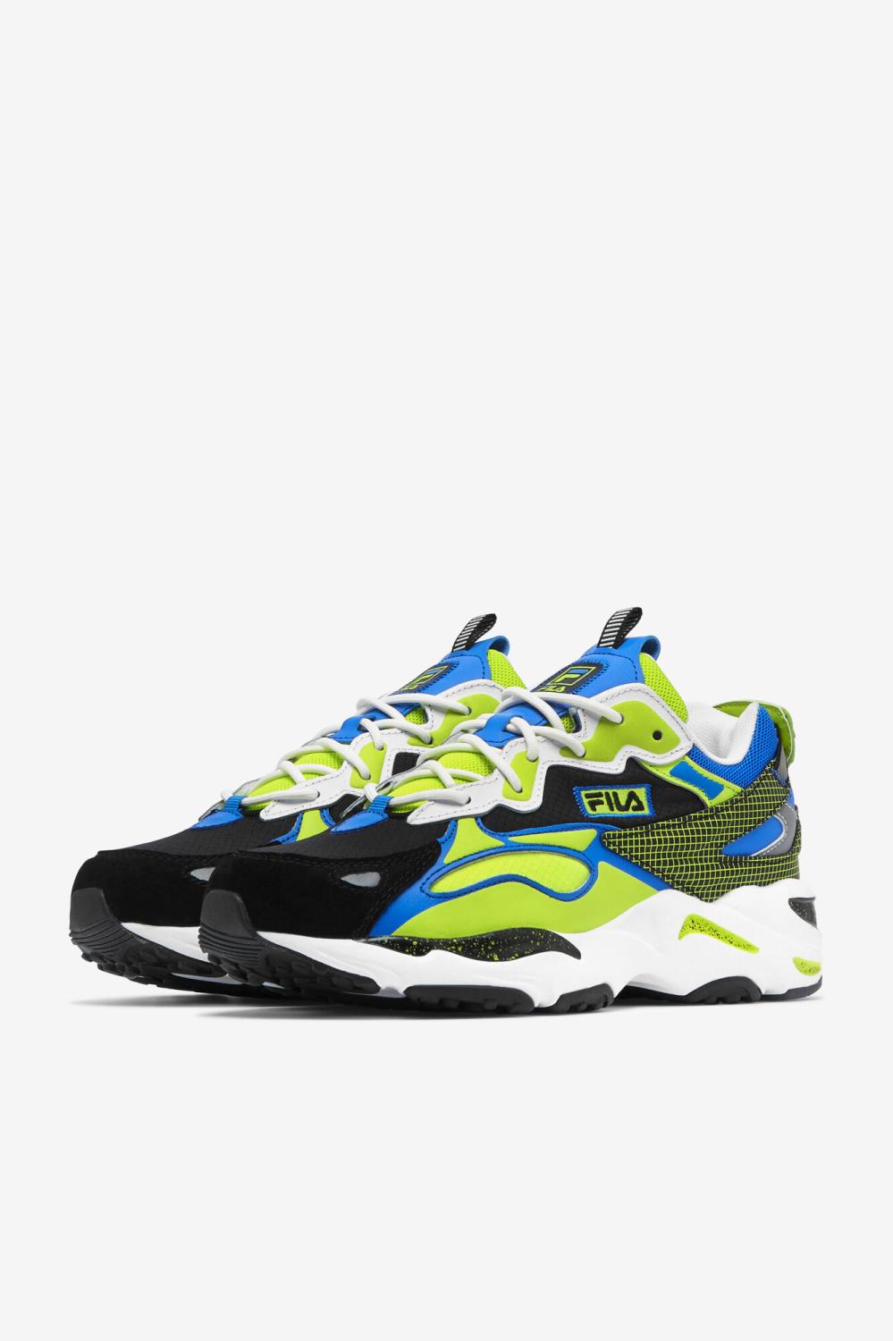 Men Ray Tracer | FILA Men's Ray Tracer Apex 116 WHITE / BLACK / LIME PUNCH