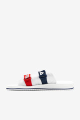 Men Sandals &amp; Slides | FILA Men's Utility Silde 125 WHITE / NAVY / RED