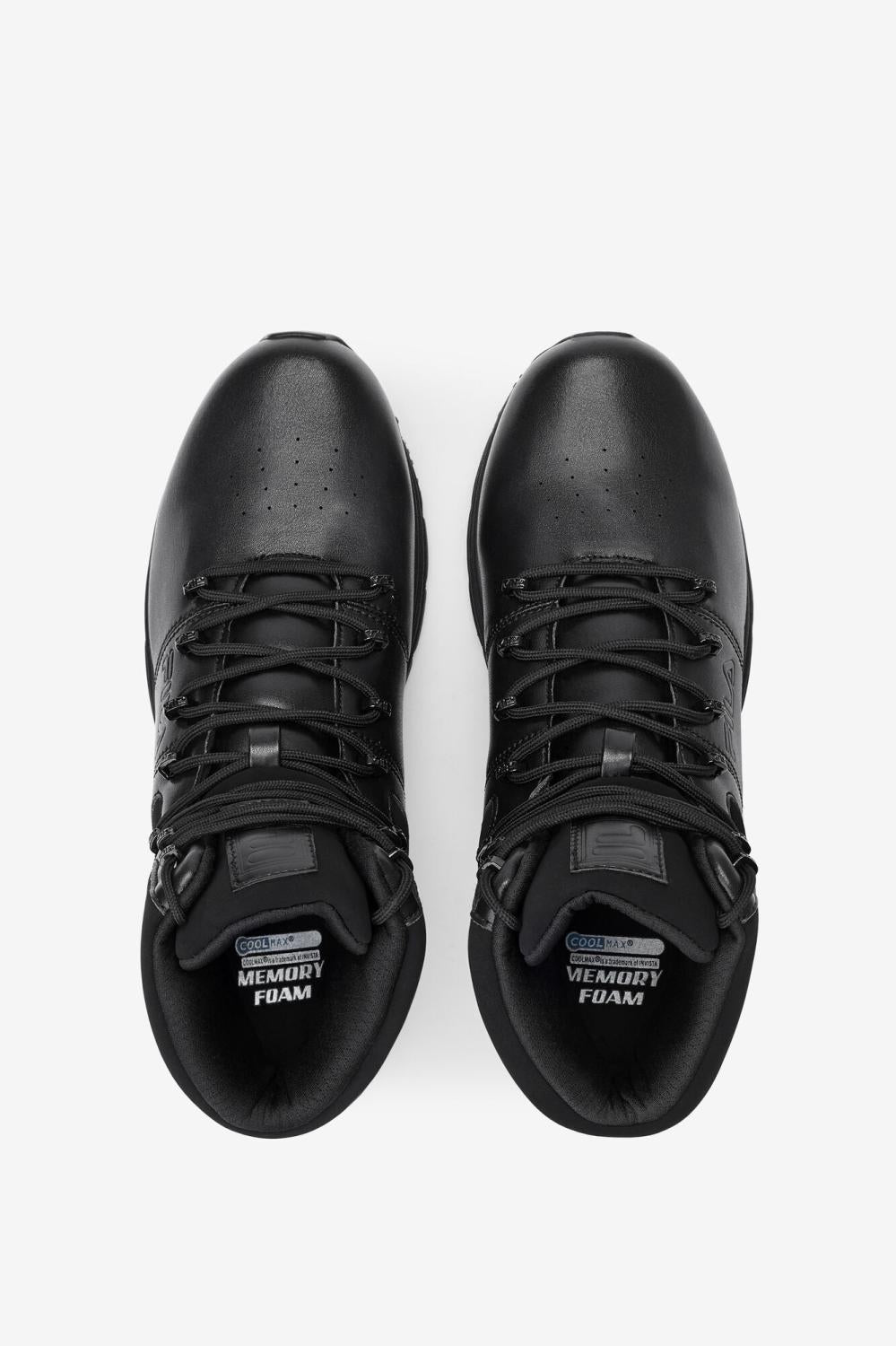 Men Slip Resistant Shoes | FILA Men's Memory Breach Slip Resistant Shoe 001 BLACK / BLACK / BLACK