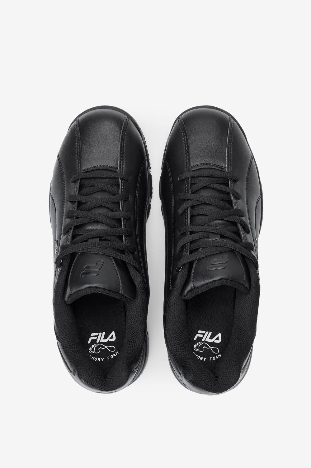 Men Slip Resistant Shoes | FILA Men's Memory Niteshift Slip Resistant Shoe 001 BLACK / BLACK / BLACK