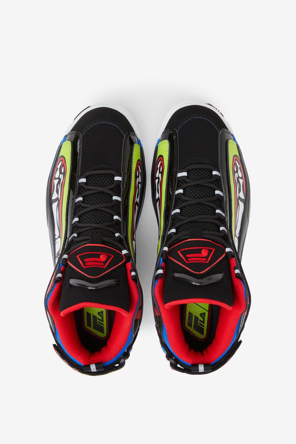 Men Sneakers | FILA Men's Grant Hill 2 Racing 048 BLACK / LIME PUNCH / PRINCE BLUE