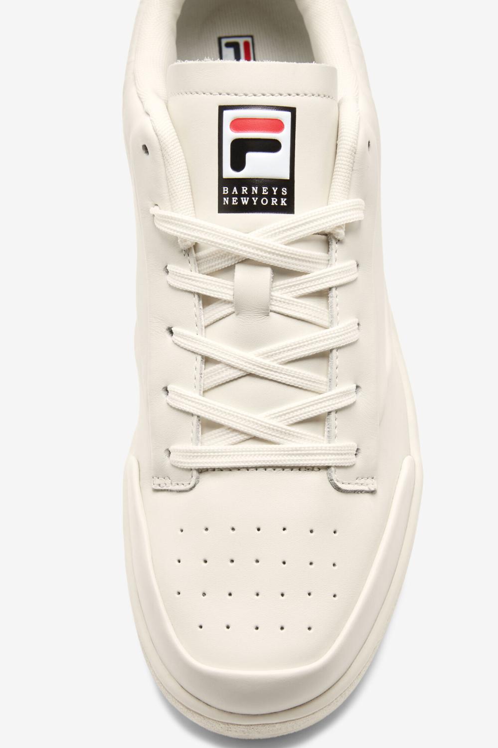 Men Sneakers | FILA Men's Original Tennis Lux X Barneys 113 GARDENIA / BLACK / FILA RED