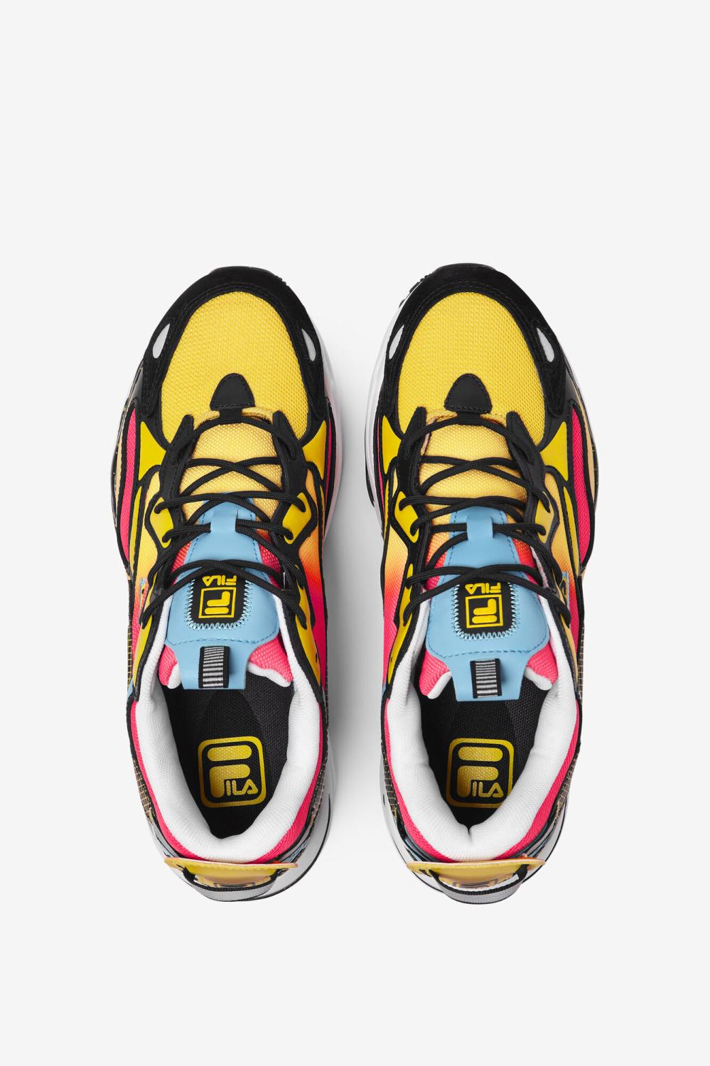 Men Sneakers | FILA Men's Ray Tracer Apex 020 BLACK / DEEP PINK / WHITE