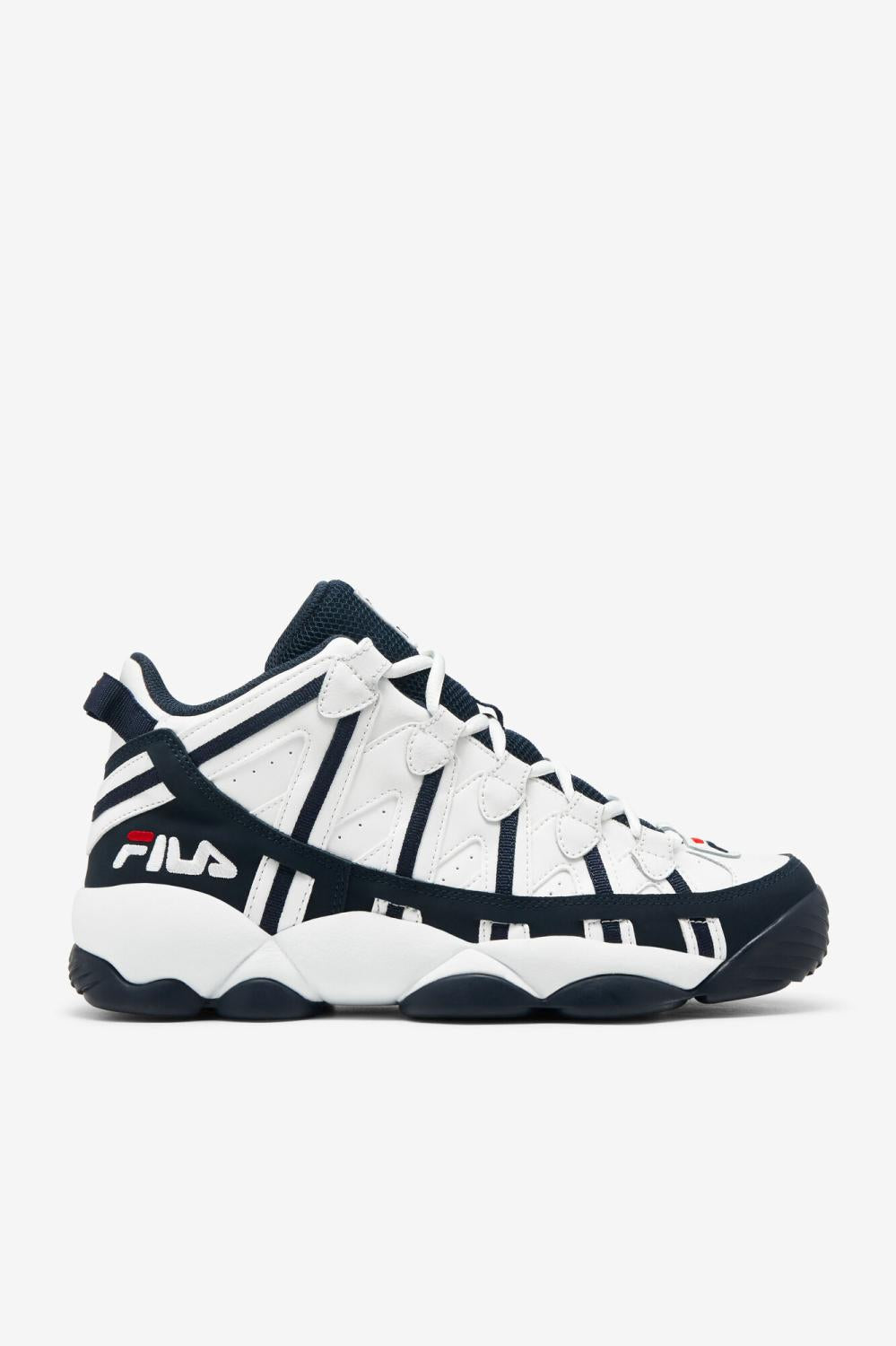Men Sneakers | FILA Men's Stackhouse Spaghetti 125 WHITE / NAVY / RED