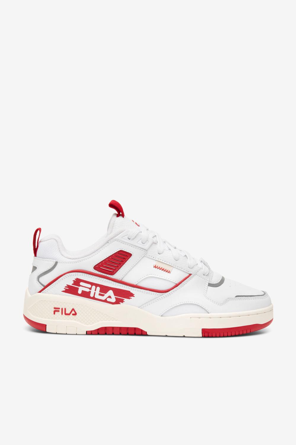 Men Sneakers &amp; Lifestyle | FILA Men's Corda 128 WHITE / FILA RED / GARDENIA