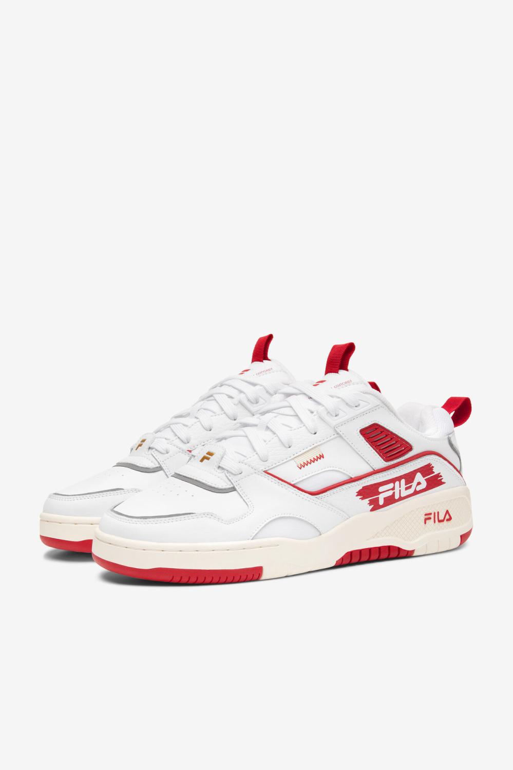 Men Sneakers &amp; Lifestyle | FILA Men's Corda 128 WHITE / FILA RED / GARDENIA