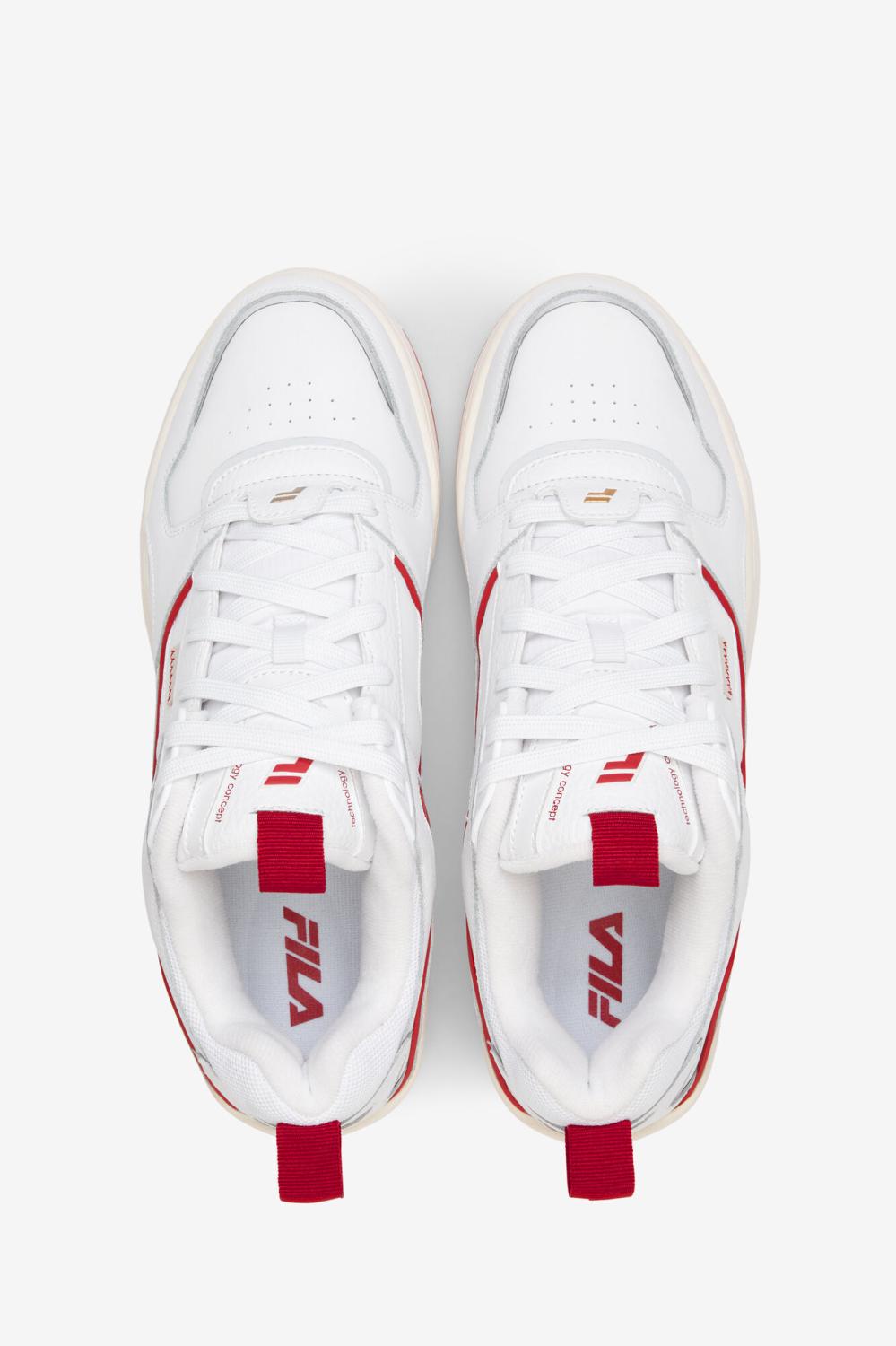 Men Sneakers &amp; Lifestyle | FILA Men's Corda 128 WHITE / FILA RED / GARDENIA