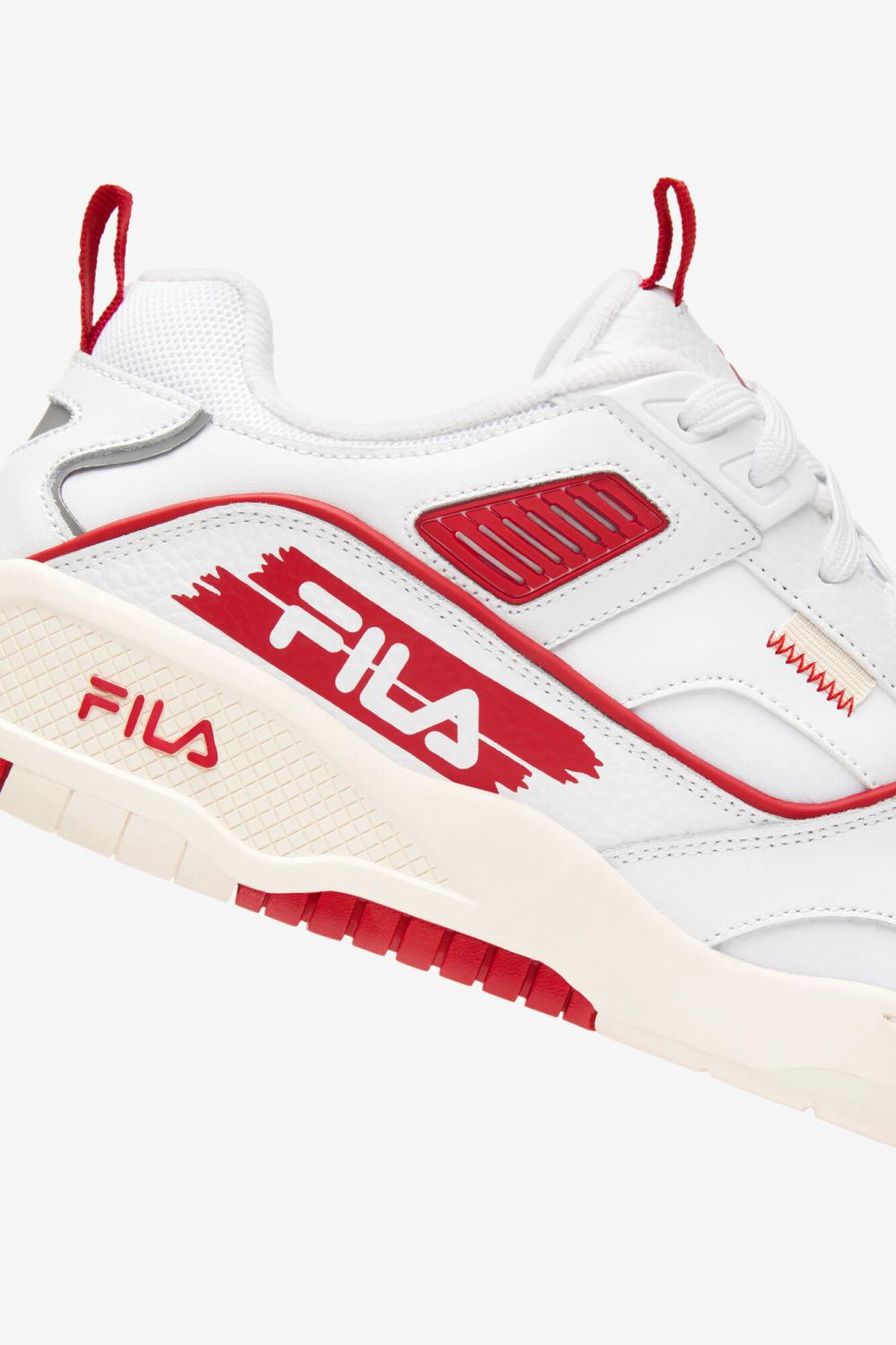 Men Sneakers &amp; Lifestyle | FILA Men's Corda 128 WHITE / FILA RED / GARDENIA