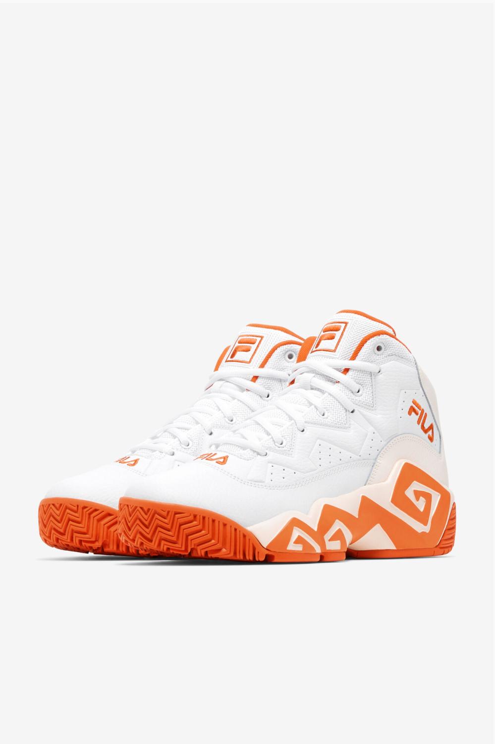 Men Sneakers &amp; Lifestyle | FILA Men's MB 128 WHITE / MANDARIN RED / GARDENIA