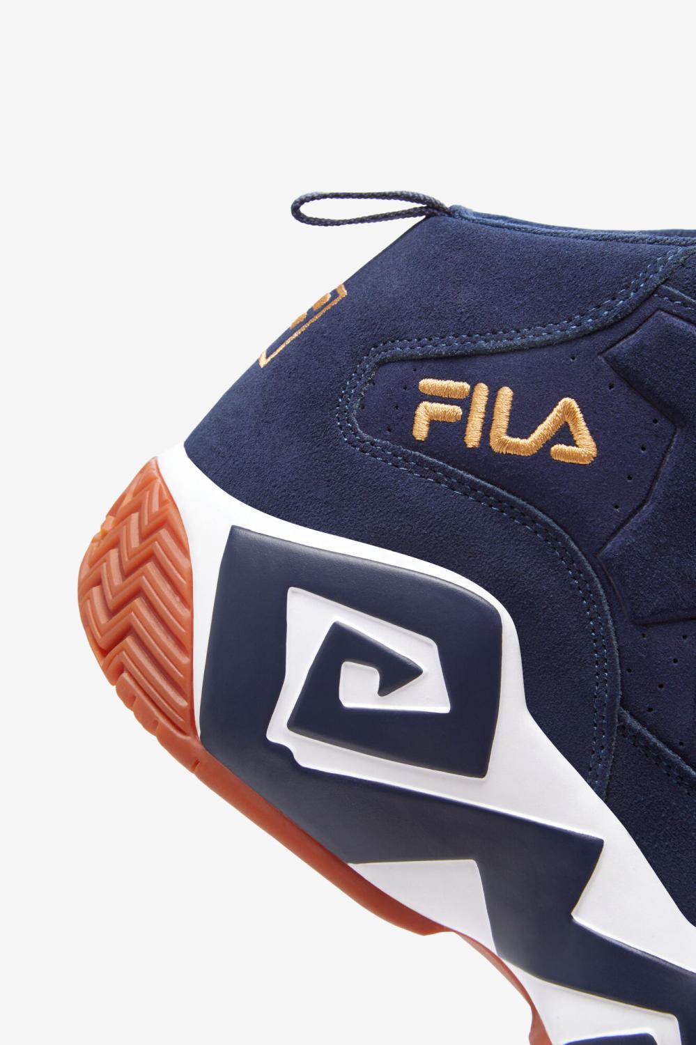 Men Sneakers &amp; Lifestyle | FILA Men's MB 424 NAVY / WHITE / METALLIC GOLD