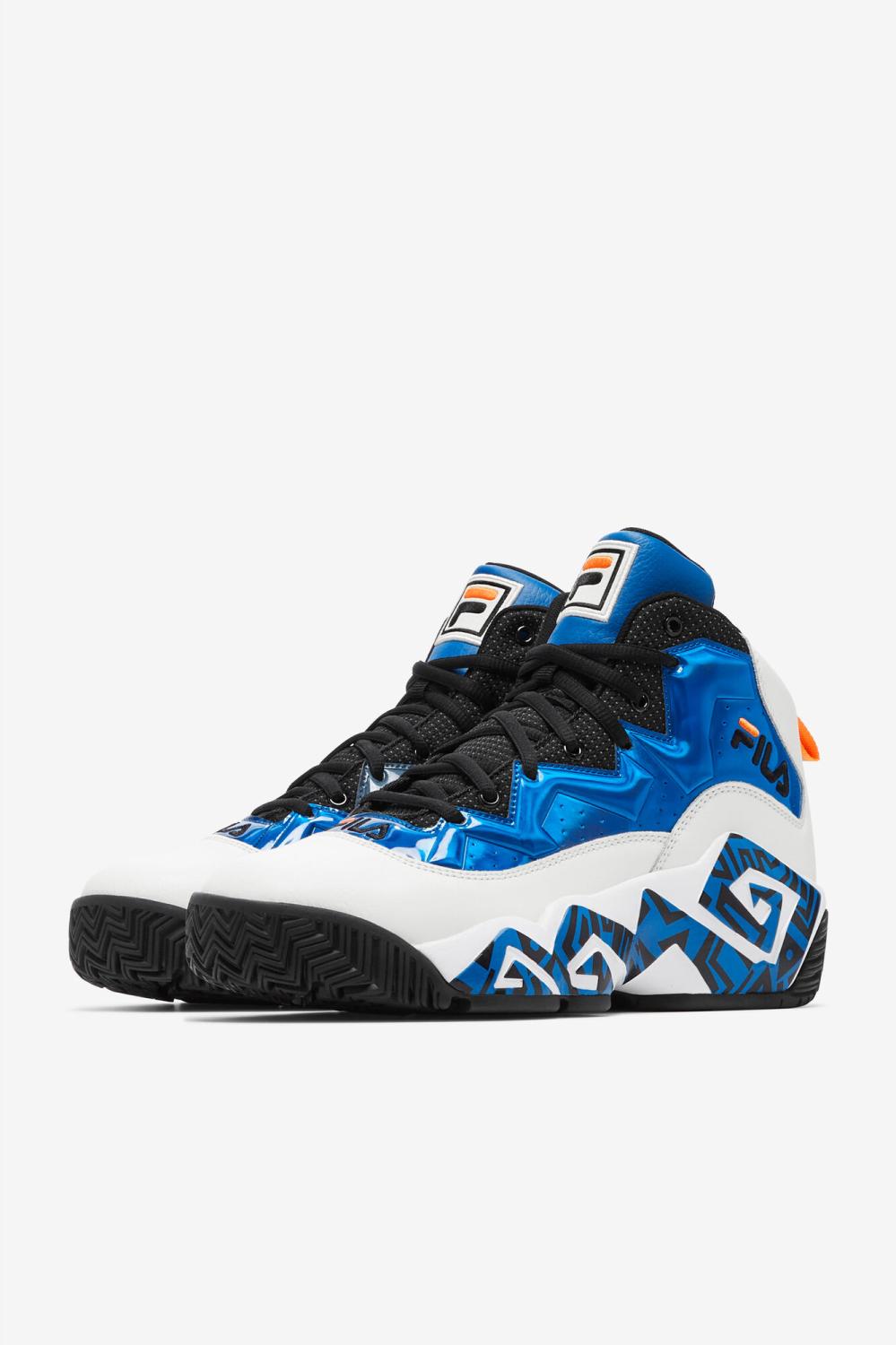Men Sneakers &amp; Lifestyle | FILA Men's MB Night Walk 132 WHISPER WHITE / PRINCESS BLUE / VIBRANT ORANGE