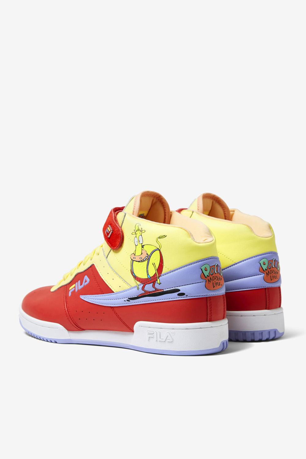 Men Sneakers &amp; Lifestyle | FILA Rocko's Modern Life Heffer X F-13 614 MOLTEN LAVA / LIMELIGHT / WHITE