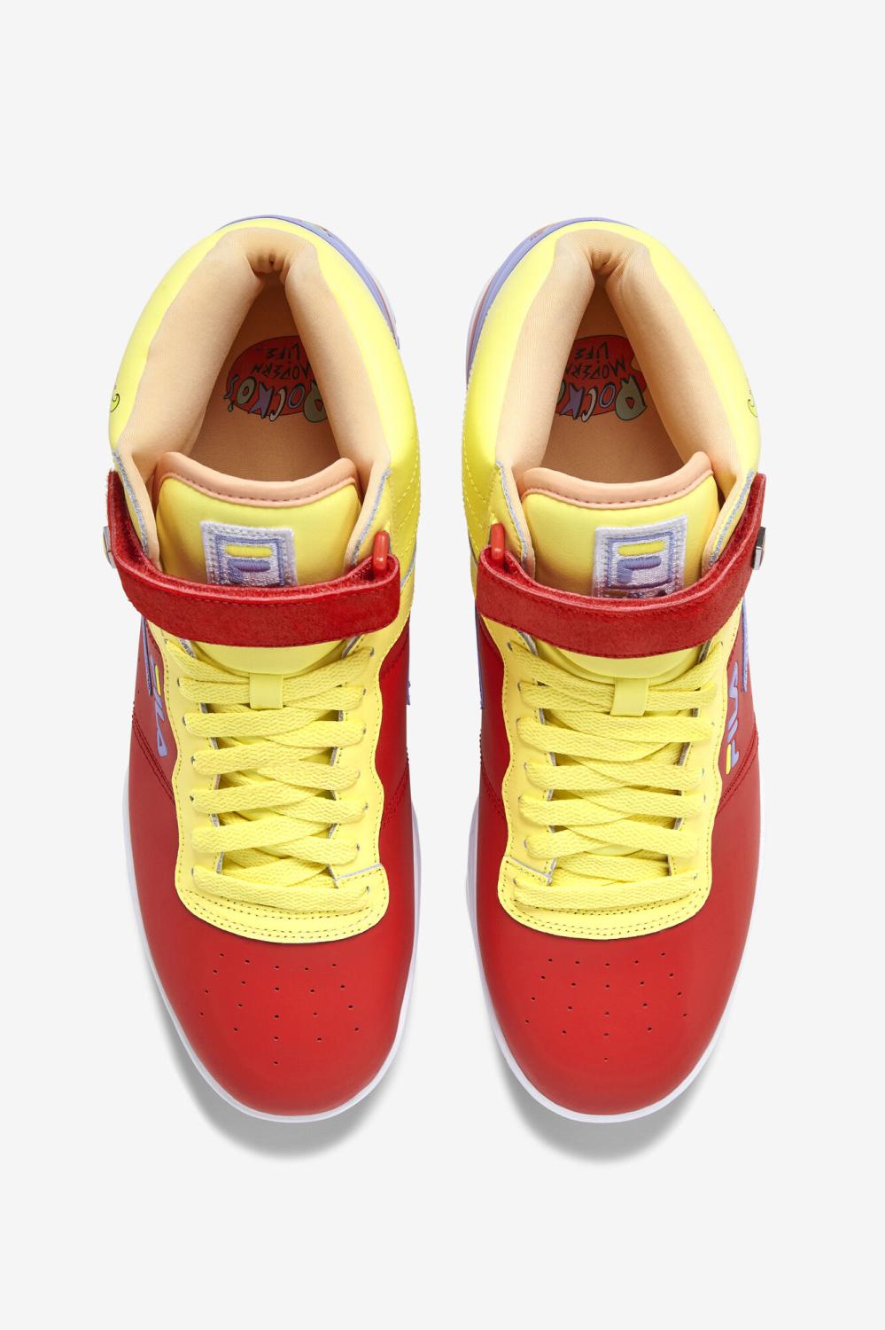 Men Sneakers &amp; Lifestyle | FILA Rocko's Modern Life Heffer X F-13 614 MOLTEN LAVA / LIMELIGHT / WHITE