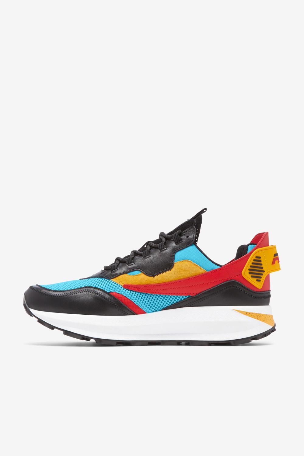 Men Sneakers &amp; Lifestyle | FILA Men's R1 Runner X Barneys 424 BLUEFISH / GOLD FUSION / BLACK