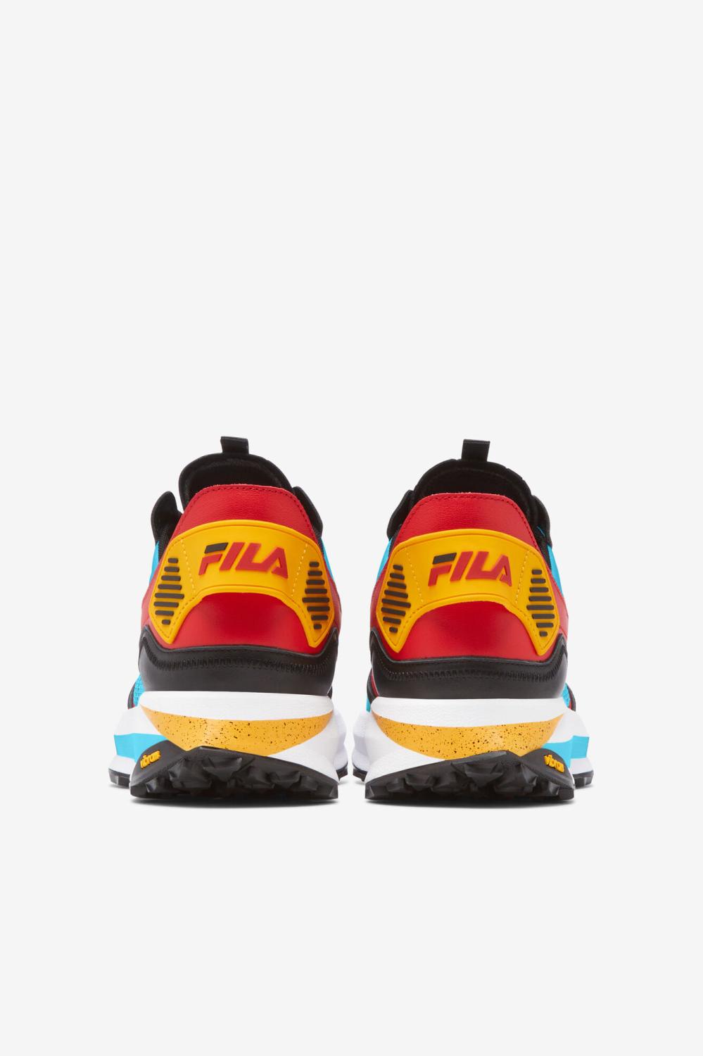 Men Sneakers &amp; Lifestyle | FILA Men's R1 Runner X Barneys 424 BLUEFISH / GOLD FUSION / BLACK