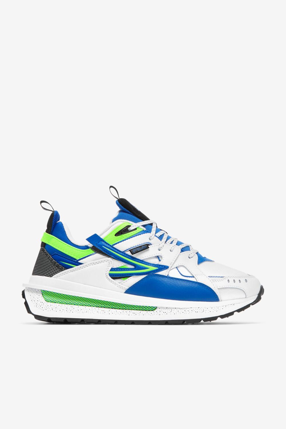 Men Sneakers &amp; Lifestyle | FILA Men's Sandenal 143 WHITE / PRINCE BLUE / GREEN GECKO