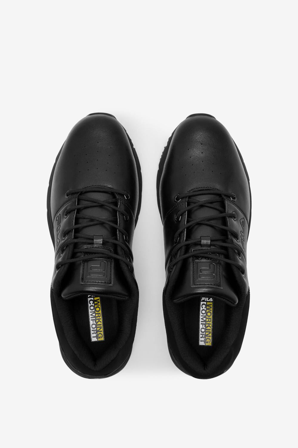 Men Steel Toe Shoes | FILA Men's Memory Breach Slip Resistant Steel Toe Shoe 001 BLACK / BLACK / BLACK