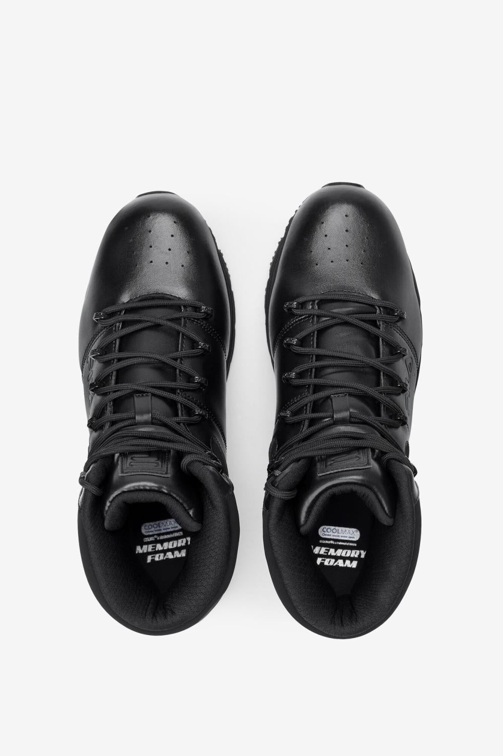 Men Steel Toe Shoes | FILA Men's Memory Breach Slip Resistant Steel Toe Shoe 001 BLACK / BLACK / BLACK