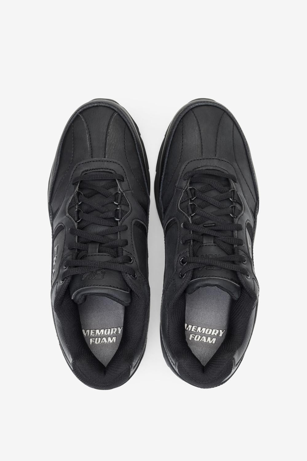 Men Steel Toe Shoes | FILA Men's Memory Workshift Slip Resistant Steel Toe Shoe 001 BLACK / BLACK / BLACK