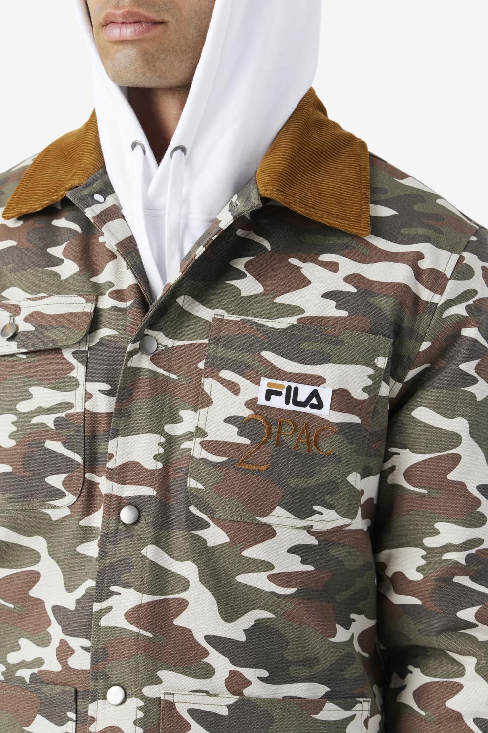 Men Sweaters &amp; Outerwear | FILA 2Pac Jacket 373 CAMO PRINT / BRONZE BROWN