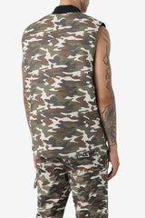 Men Sweaters &amp; Outerwear | FILA 2Pac Vest 373 CAMO PRINT / BLACK