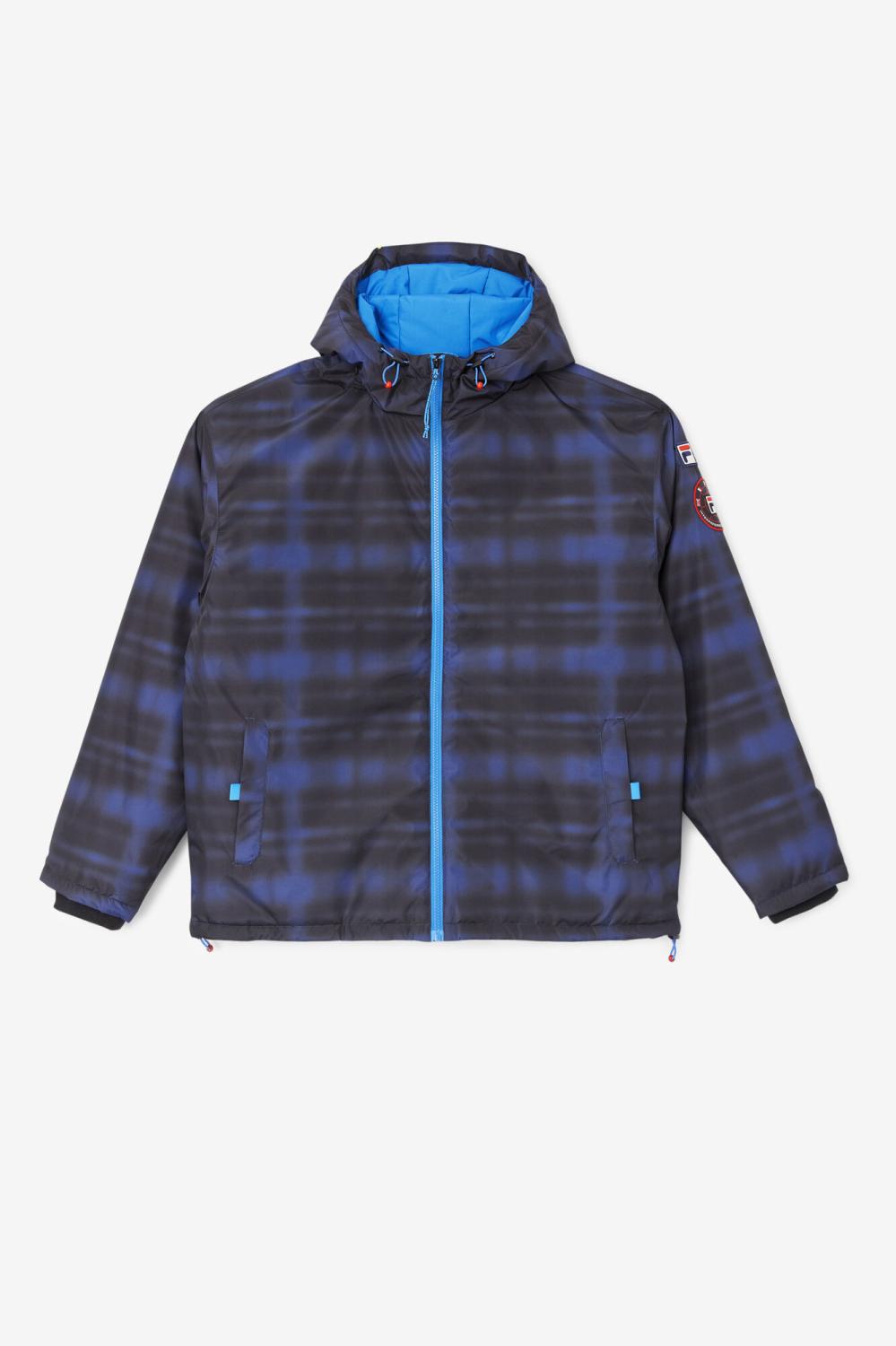 Men Sweaters &amp; Outerwear | FILA Beta Puffer Jacket 003 BLUE SHADOW CHECK
