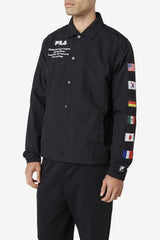 Men Sweaters &amp; Outerwear | FILA Caquga Jacket 001 BLACK / WHITE