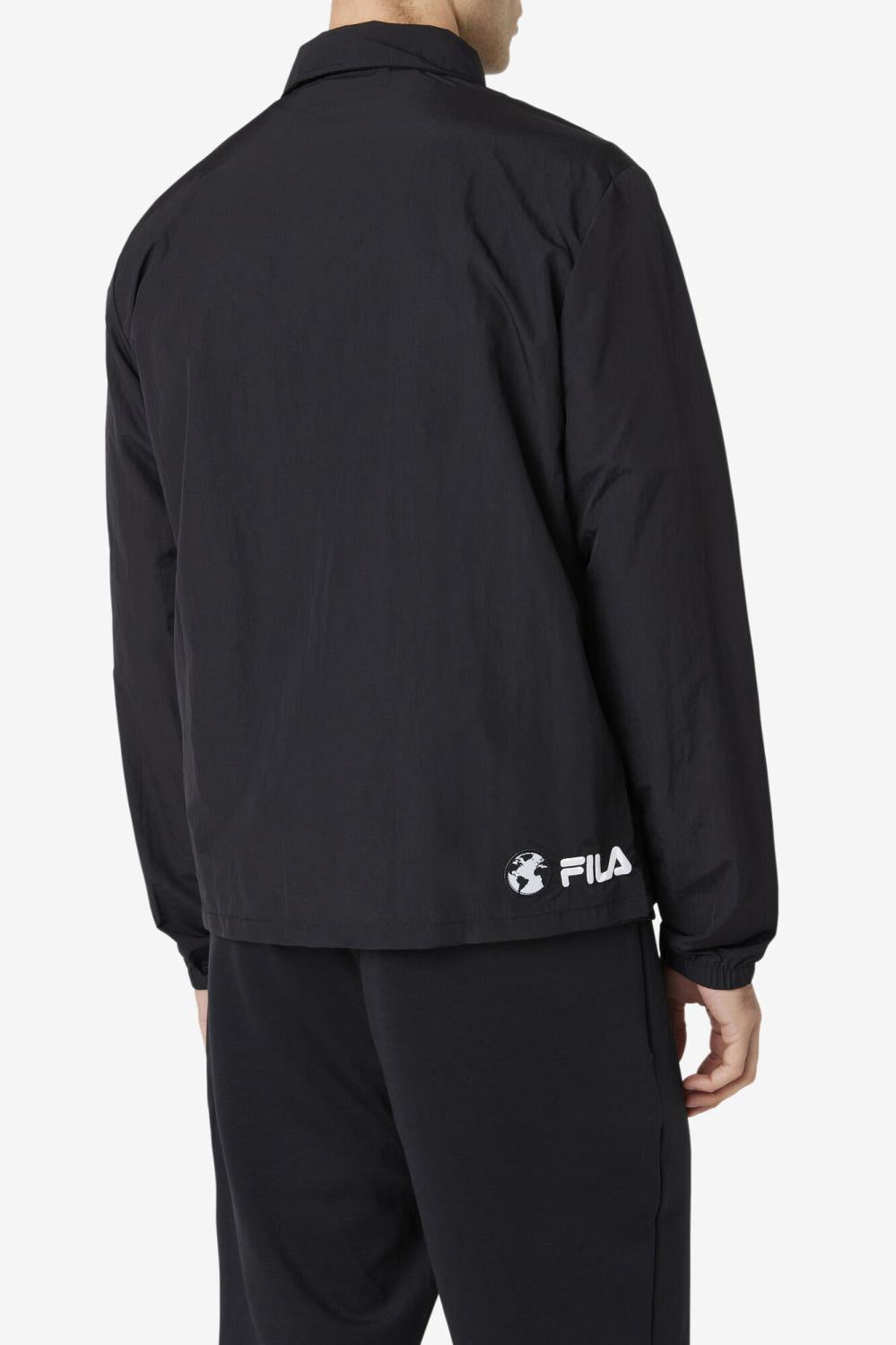 Men Sweaters &amp; Outerwear | FILA Caquga Jacket 001 BLACK / WHITE