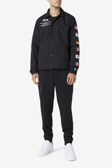 Men Sweaters &amp; Outerwear | FILA Caquga Jacket 001 BLACK / WHITE