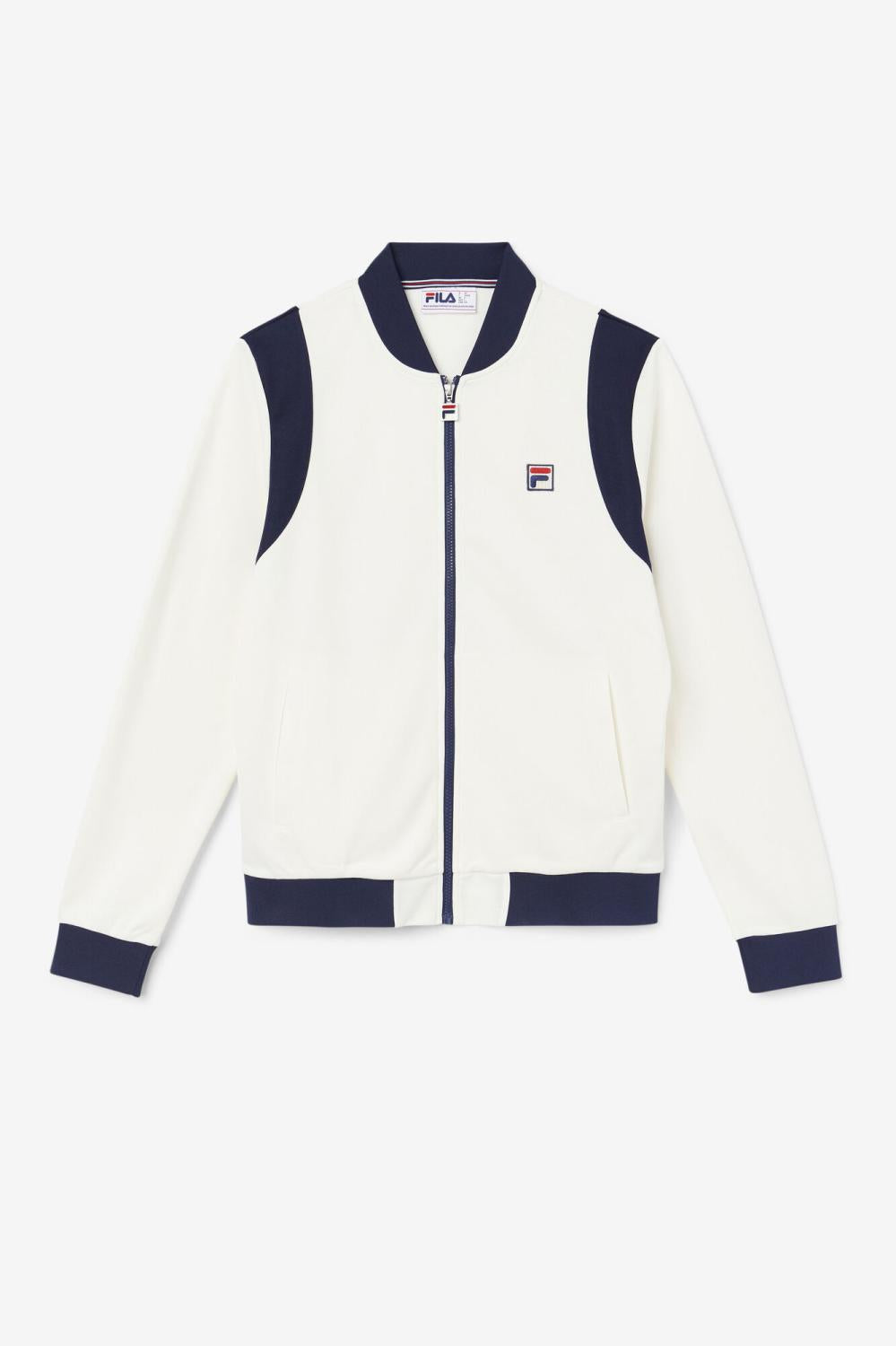 Men Sweaters &amp; Outerwear | FILA Colton Bomber 806 EGRET / FILA NAVY