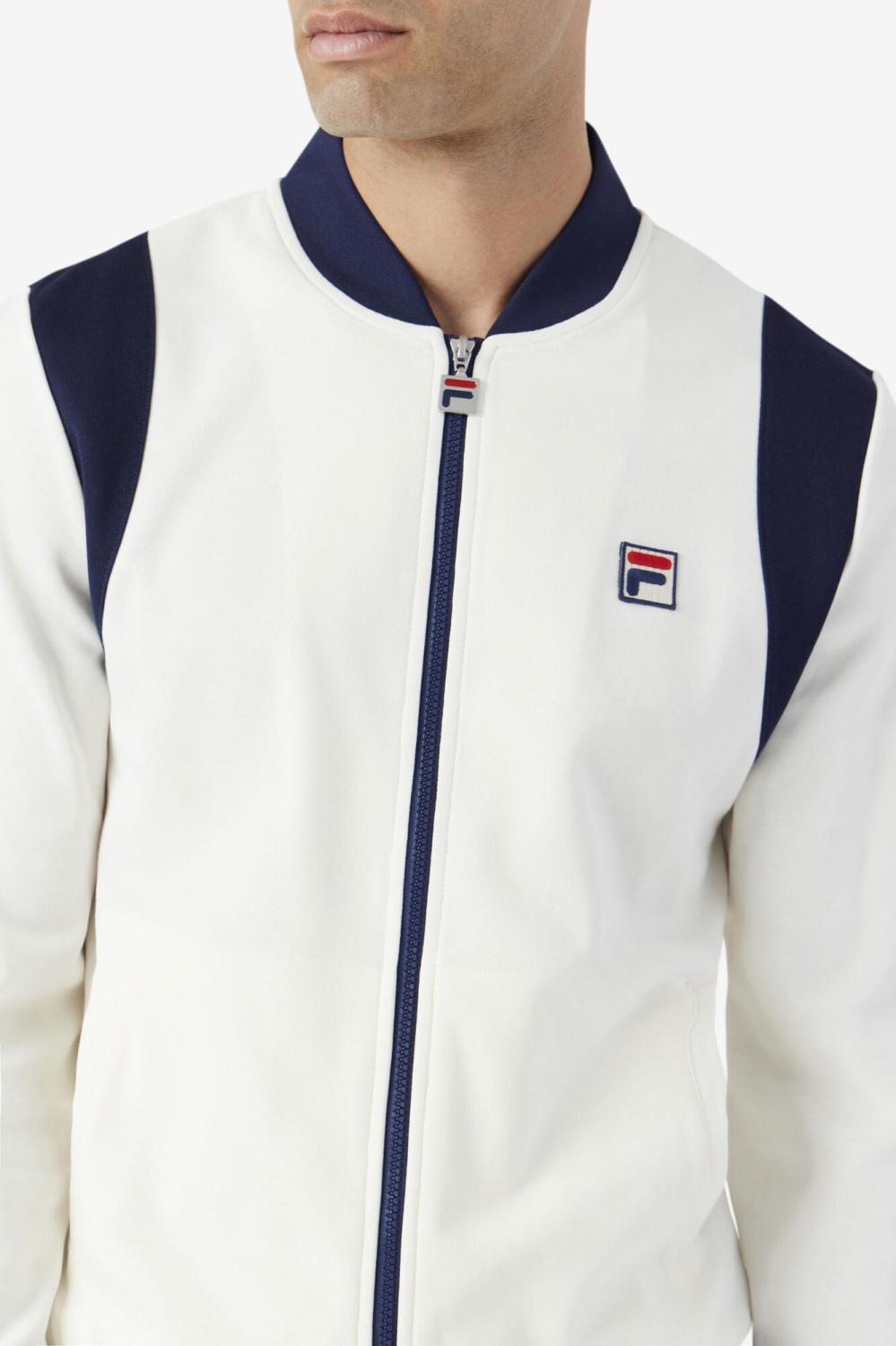 Men Sweaters &amp; Outerwear | FILA Colton Bomber 806 EGRET / FILA NAVY