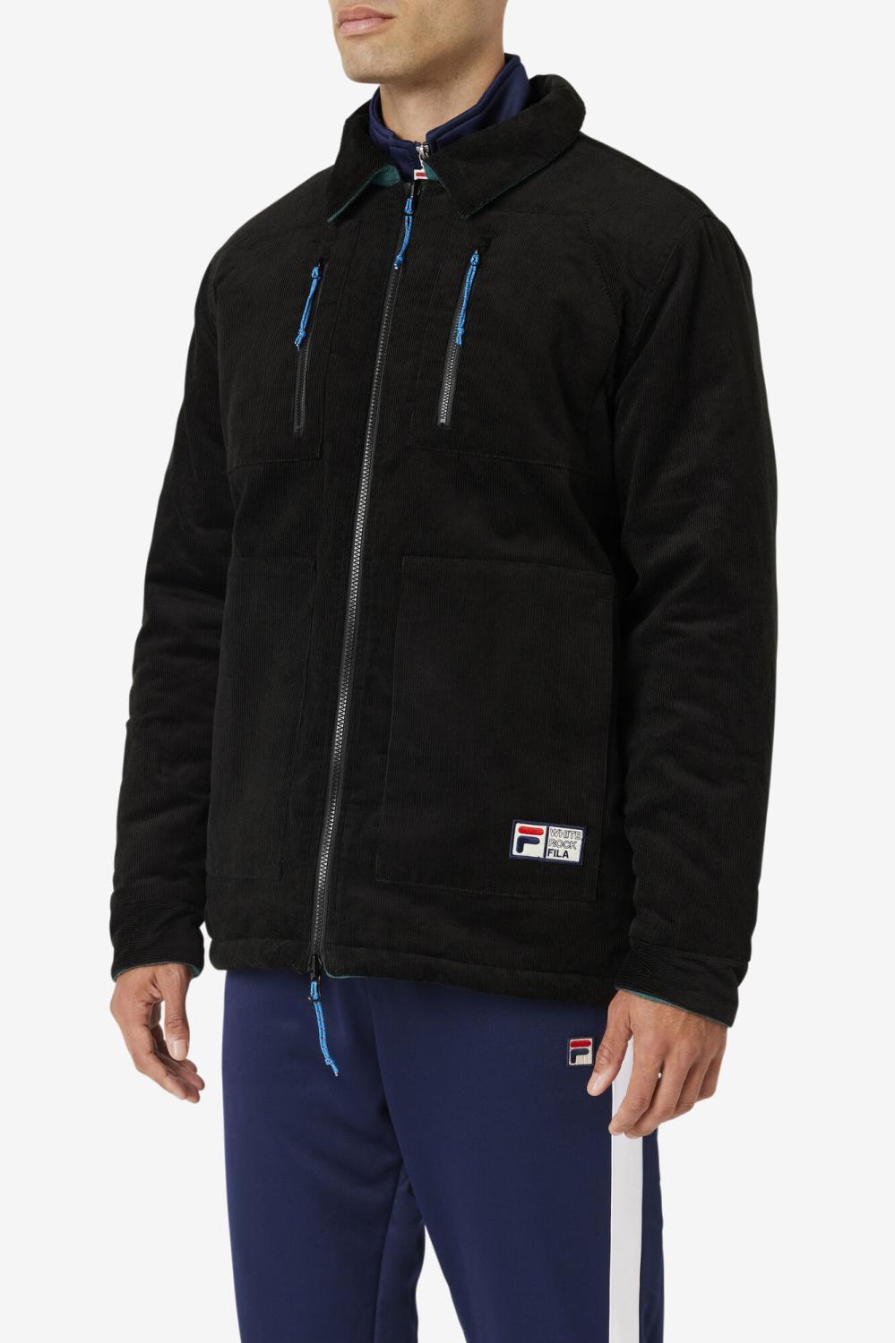 Men Sweaters &amp; Outerwear | FILA Crank Reversible Jacket 001 BLACK / JUNE BUG