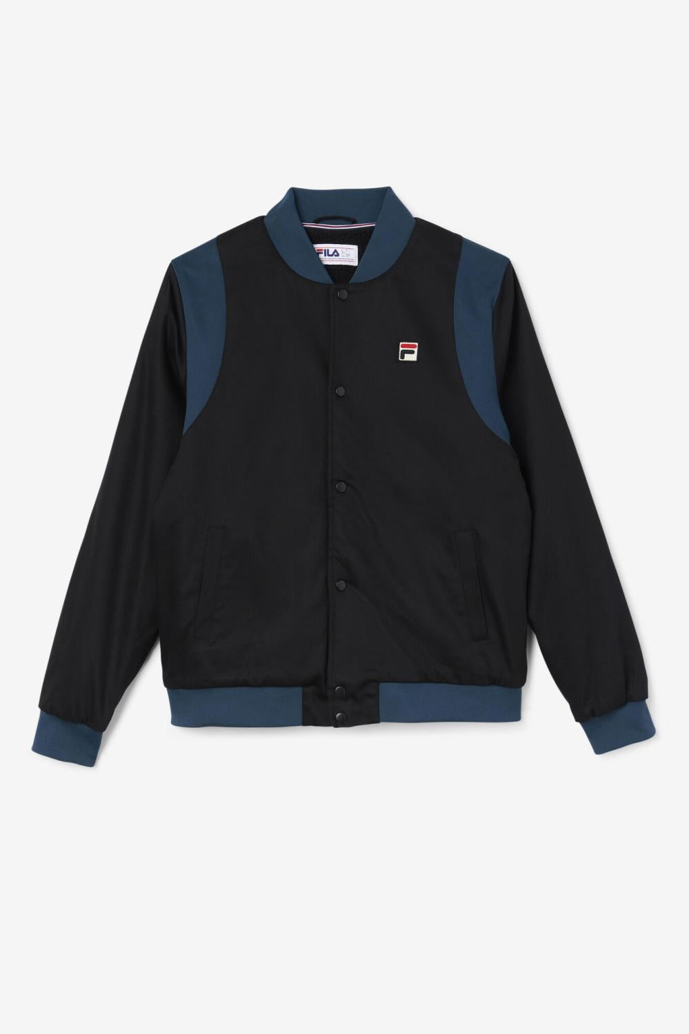 Men Sweaters &amp; Outerwear | FILA Cree Bomber 001 BLACK / DARK TEAL
