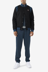 Men Sweaters &amp; Outerwear | FILA Cree Bomber 001 BLACK / DARK TEAL