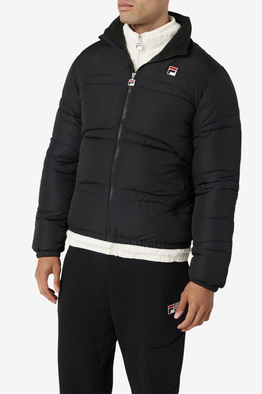 Men Sweaters &amp; Outerwear | FILA Elias Puffer Jacket 001 BLACK