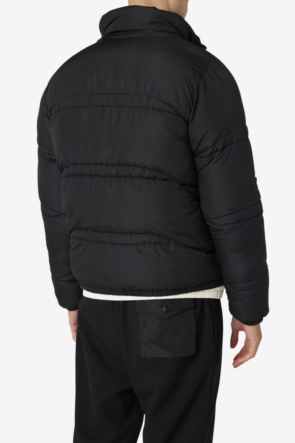 Men Sweaters &amp; Outerwear | FILA Elias Puffer Jacket 001 BLACK