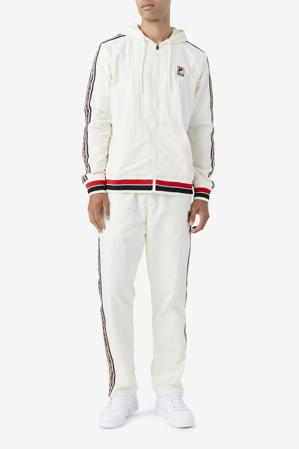 Men Sweaters &amp; Outerwear | FILA Faras Wind Jacket 132 GARDENIA / BLACK / FILA RED