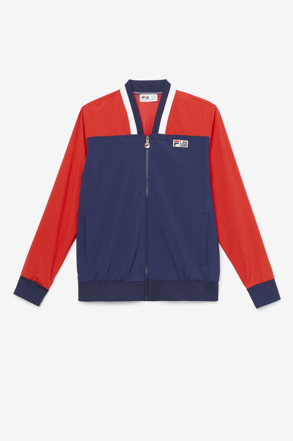Men Sweaters &amp; Outerwear | FILA FILA X The Museum Track Jacket 410 PEACOAT / RED / WHITE