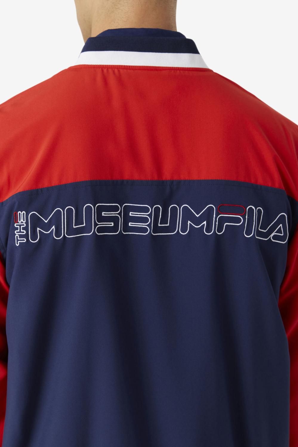 Men Sweaters &amp; Outerwear | FILA FILA X The Museum Track Jacket 410 PEACOAT / RED / WHITE